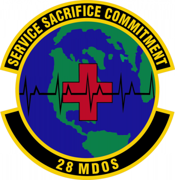 Coat of arms (crest) of the 28th Medical Operations Squadron, US Air Force