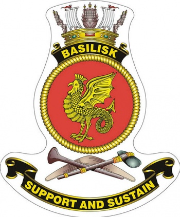 Coat of arms (crest) of the HMAS Basilisk, Royal Australian Navy