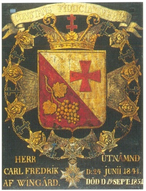 Arms (crest) of Carl Fredrik af Wingård