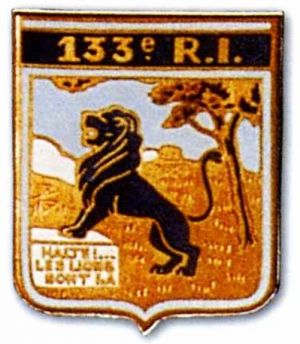 Coat of arms (crest) of the 133rd Infantry Regiment, French Army