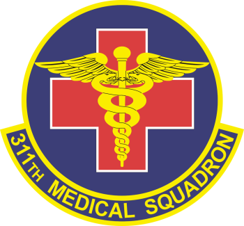 Coat of arms (crest) of the 311th Medical Squadron, US Air Force