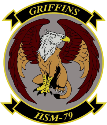 Coat of arms (crest) of the Helicopter Maritime Strike Squadron 79 (HSM-79) Griffins, US Navy