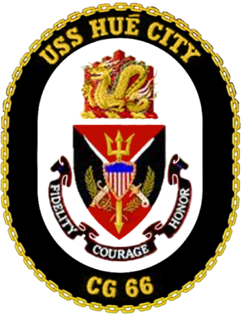 Coat of arms (crest) of the Cruiser USS Hue City