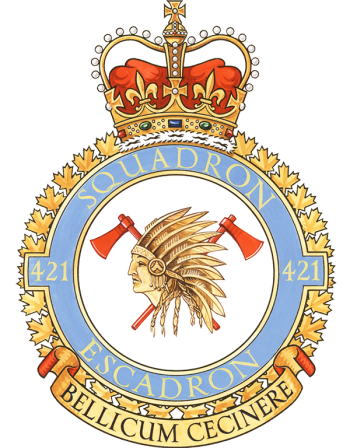 Coat of arms (crest) of No 421 Squadron, Royal Canadian Air Force