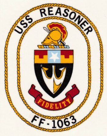 Coat of arms (crest) of the Frigate USS Reasoner (FF-1063)