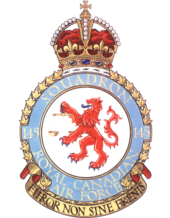 Coat of arms (crest) of the No 145 Squadron, Royal Canadian Air Force