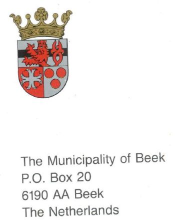 Wapen van Beek (Limburg)/Coat of arms (crest) of Beek (Limburg)