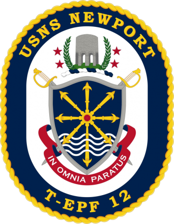 Coat of arms (crest) of the Expeditionary Fast Transport USNS Newport (T-EPF 12)