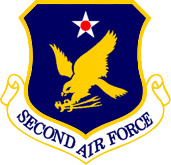 Coat of arms (crest) of the 2nd Air Force, US Air Force