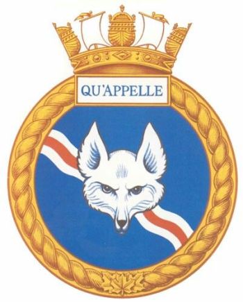 Coat of arms (crest) of the HMCS Qu'Appelle, Royal Canadian Navy