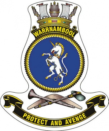 Coat of arms (crest) of the HMAS Warrnambool, Royal Australian Navy
