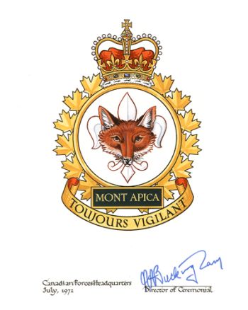 Coat of arms (crest) of the Canadian Forces Station Mont Apica, Canada