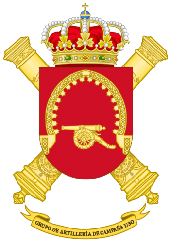 Coat of arms (crest) of the Field Artillery Group I-30, Spanish Army