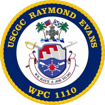 Coat of arms (crest) of the USCGC Raymond Evans (WPC-1110)