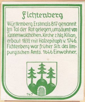 Wappen von Fichtenberg/Coat of arms (crest) of Fichtenberg