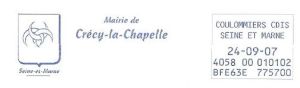 Coat of arms (crest) of Crécy-la-Chapelle
