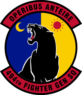 Coat of arms (crest) of the 494th Fighter Generation Squadron, US Air Force