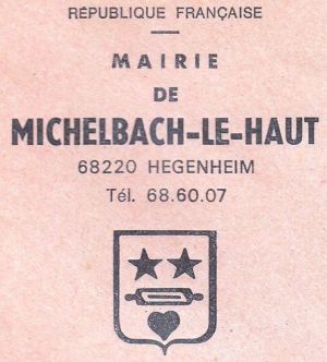 Blason de Michelbach-le-Haut/Coat of arms (crest) of {{PAGENAME