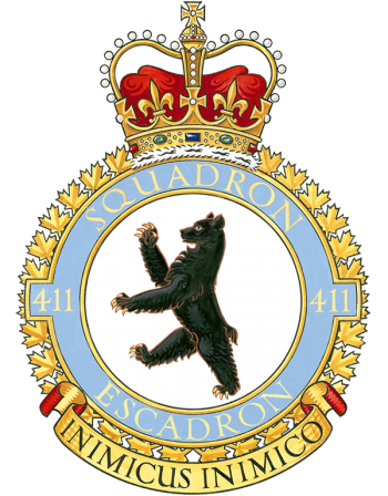 Coat of arms (crest) of No 411 Squadron, Royal Canadian Air Force