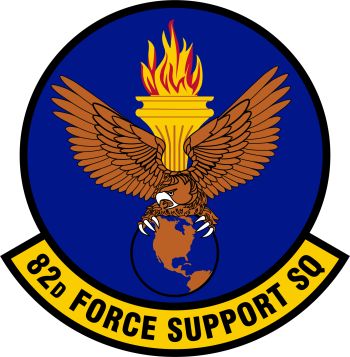 Coat of arms (crest) of the 82nd Force Support Squadron, US Air Force
