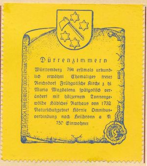 Wappen von Dürrenzimmern (Brackenheim)/Coat of arms (crest) of Dürrenzimmern (Brackenheim)