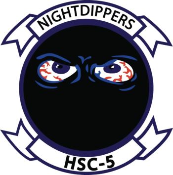 Coat of arms (crest) of the HSC-5 Nightdippers, US Navy