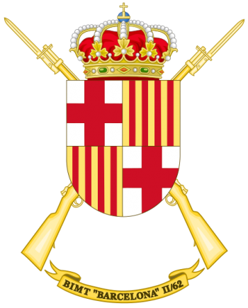 Coat of arms (crest) of the Motorized Infantry Battalion Barcelona II-62, Spanish Army