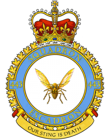 Coat of arms (crest) of No 443 Squadron, Royal Canadian Air Force