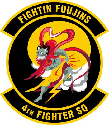 Coat of arms (crest) of the 4th Fighter Squadron, US Air Force