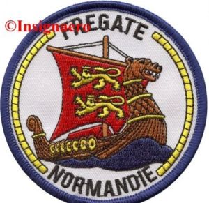 Coat of arms (crest) of the Frigate Normandie (D651), French Navy
