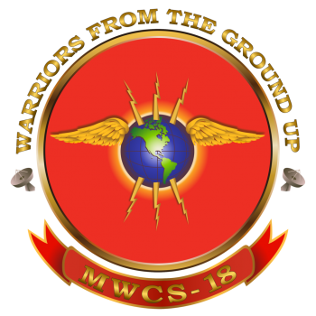 Coat of arms (crest) of the Marine Wing Communications Squadron (MWCS)-18 Warriors From The Ground Up, USMC