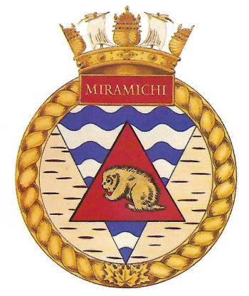 Coat of arms (crest) of the HMCS Miramichi, Royal Canadian Navy