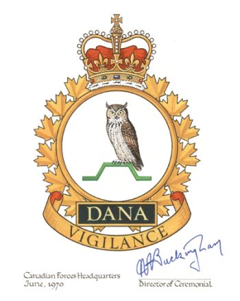 Coat of arms (crest) of the Canadian Forces Station Dana, Canada