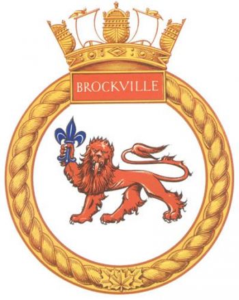 Coat of arms (crest) of the HMCS Brockville, Royal Canadian Navy