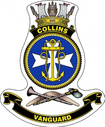 Coat of arms (crest) of the HMAS Collins, Royal Australian Navy