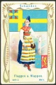 Arms, Flags and Folk Costume trade card Natrogat Schweden