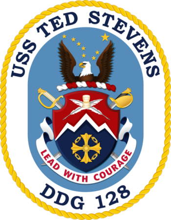 Coat of arms (crest) of the Destroyer USS Ted Stevens (DDG-128)