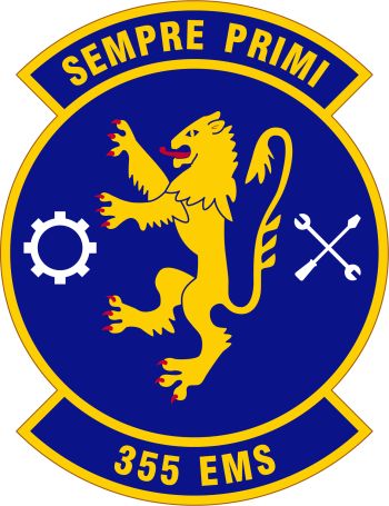 Coat of arms (crest) of the 355th Equipment Maintenance Squadron, US Air Force