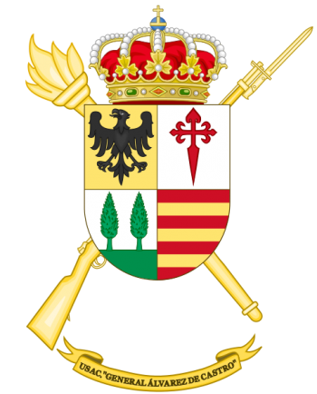 Coat of arms (crest) of the Barracks Services Unit General Álvarez de Castro, Spanish Army