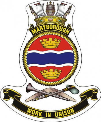 Coat of arms (crest) of the HMAS Maryborough, Royal Australian Navy