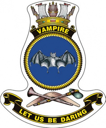 Coat of arms (crest) of the HMAS Vampire, Royal Australian Navy