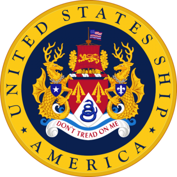 Coat of arms (crest) of the Aircraft Carrier USS America (CV-66)