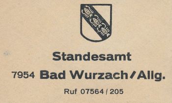 Wappen von Bad Wurzach/Coat of arms (crest) of Bad Wurzach