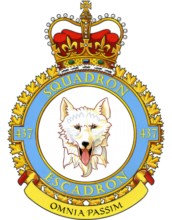 Coat of arms (crest) of No 437 Squadron, Royal Canadian Air Force