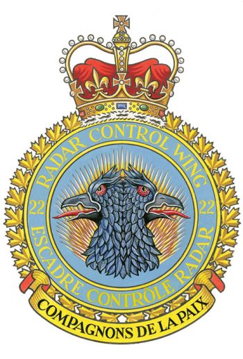 Coat of arms (crest) of the No 22 Radar Control Wing, Royal Canadian Air Force