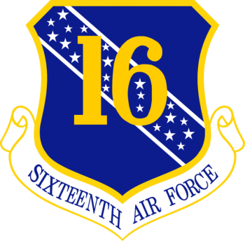 Coat of arms (crest) of the 16th Air Force, US Air Force
