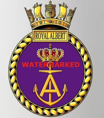 Coat of arms (crest) of the HMS Royal Albert, Royal Navy