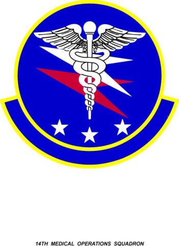 Coat of arms (crest) of the 14th Operational Medical Readiness Squadron, US Air Force