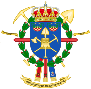 Coat of arms (crest) of the Engineer Regiment No 8, Spanish Army