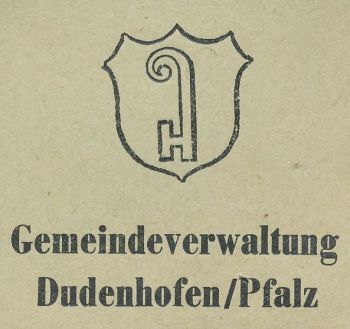 Wappen von Dudenhofen (Pfalz)/Coat of arms (crest) of Dudenhofen (Pfalz)